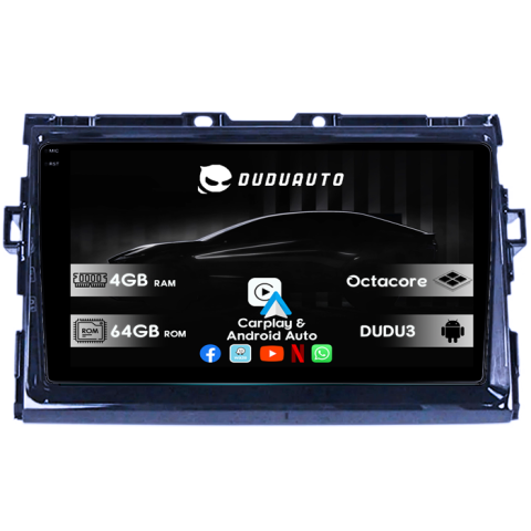 Navigatii Dedicate - Navigatie dedicata Toyota Estima 2006-2012, DUDU3, 4GB RAM 64GB ROM, Octacore, Platforma 8581, Android, Display QLED 9", DSP, Carplay&AndroidAuto