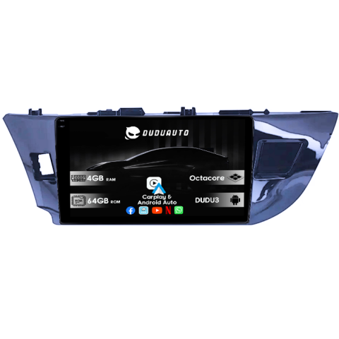 Corolla E18 2013-2018 - Navigatie dedicata Toyota Corolla 2013-2018, DUDU3, 4GB RAM 64GB ROM, Octacore, Platforma 8581, Android, Display QLED 9", DSP, Carplay&AndroidAuto