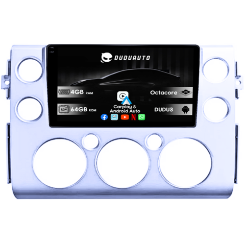 FJ Cruiser J15 2006-2020 - Navigatie dedicata Toyota FJ Cruiser J15 2006-2020, DUDU3, 4GB RAM 64GB ROM, Octacore, Platforma 8581, Android, Display QLED 9", DSP, Carplay&AndroidAuto