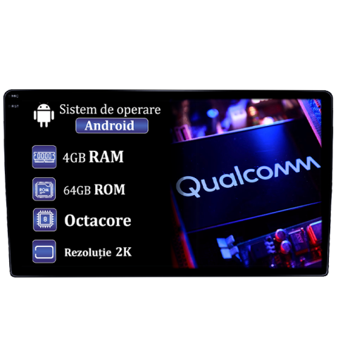 Navigatii Dedicate - Navigatie dedicata Toyota Etios, 4GB RAM 64GB ROM, Procesor Qualcomm Octacore, Android 14, Rezolutie 2K, Display QLED 9", DSP, Carplay&Android Auto, SIM 4G
