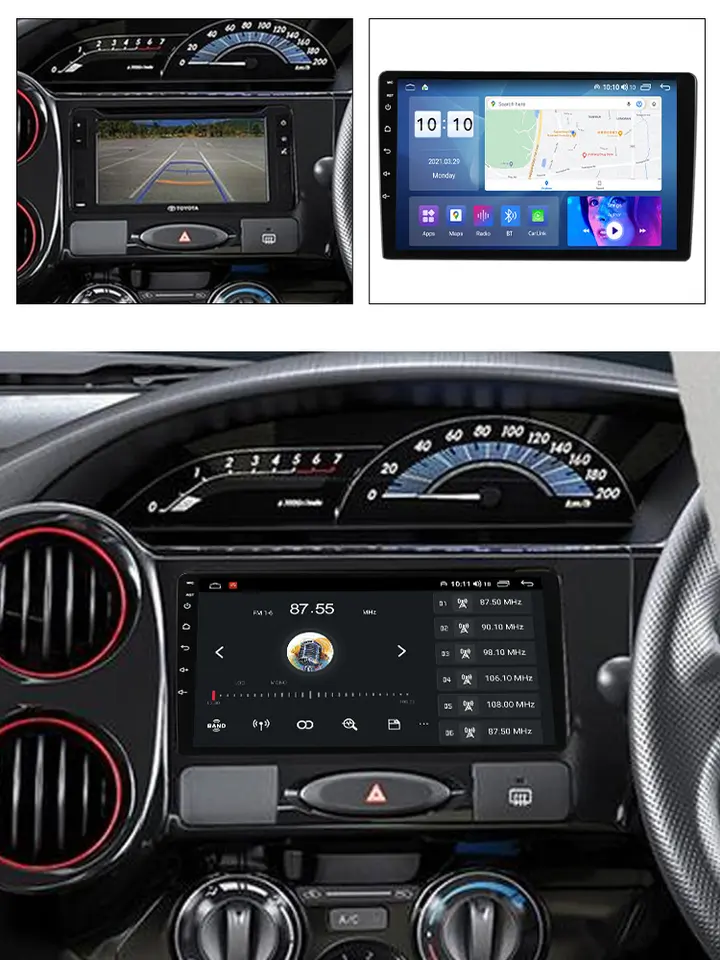 Navigatie dedicata Toyota Etios, 4GB RAM 64GB ROM, Procesor Qualcomm Octacore, Android 14, Rezolutie 2K, Display QLED 9", DSP, Carplay&Android Auto, SIM 4G [6]