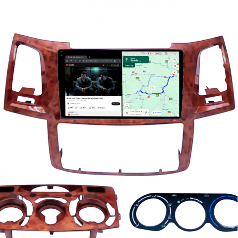 Navigatie dedicata Toyota Fortuner Hilux 2004-2014, 4GB RAM 64GB ROM, Quad Core, Display 9" QLED 1K, Carplay, Android 14, Bluetooth, Magazin Play, Suport Camere AHD [3]