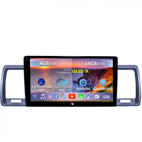 Toyota - Navigatie dedicata Toyota Hiace 2004-2019, 4GB RAM 64GB ROM, Octacore, Android 14, Display QLED 1K 9", Carplay&Android Auto, SIM 4G, Ventilator Activ