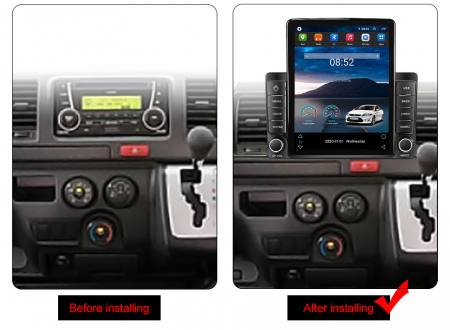 Navigatie dedicata Toyota Hiace 2004-2019,Tesla Style, ANDROID 13,Carplay&Android Auto, 10 inch , 8+128GB, Internet, Aplicatii, Waze, GPS [2]