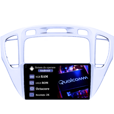 Navigatii Dedicate - Navigatie dedicata Toyota Highlander 2000-2007, 4GB RAM 64GB ROM, Procesor Qualcomm Octacore, Android 14, Rezolutie 2K, Display QLED 9", DSP, Carplay&Android Auto, SIM 4G