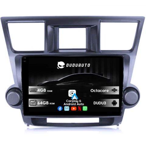 Highlander (2007-2014) - Navigatie dedicata Toyota Highlander 2009-2014, DUDU3, 4GB RAM 64GB ROM, Octacore, Platforma 8581, Android, Display QLED 9", DSP, Carplay&AndroidAuto