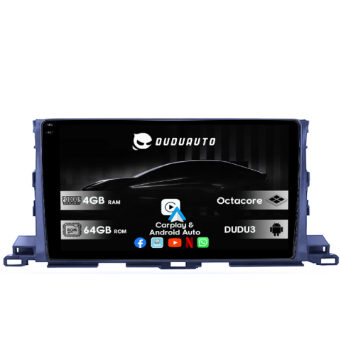 Highlander (2014-2018) - Navigatie dedicata Toyota Highlander 2014-2018, DUDU3, 4GB RAM 64GB ROM, Octacore, Platforma 8581, Android, Display QLED 9", DSP, Carplay&AndroidAuto