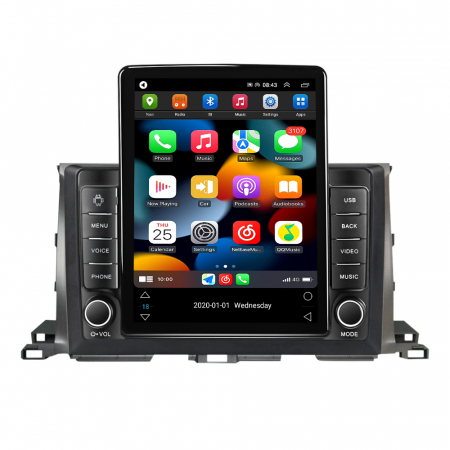Navigatie dedicata Toyota Highlander 2013-2018,Tesla Style, ANDROID 13,Carplay&Android Auto, 10 inch , 8+128GB, Internet, Aplicatii, Waze, GPS [1]
