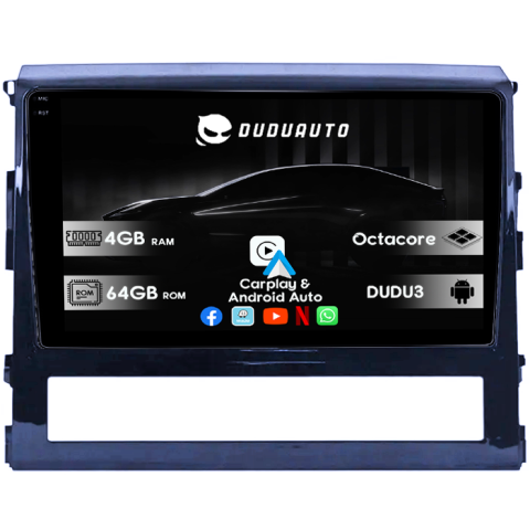 Navigatii Dedicate - Navigatie dedicata Toyota Land Cruiser 2015+, DUDU3, 4GB RAM 64GB ROM, Octacore, Platforma 8581, Android, Display QLED 9", DSP, Carplay&AndroidAuto