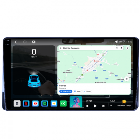 Navigatie dedicata Toyota Highlander Kluger 2022, 4GB RAM 64GB ROM, Octacore, Android 14, Display QLED 1K 9", Carplay&Android Auto, SIM 4G, Ventilator Activ [1]
