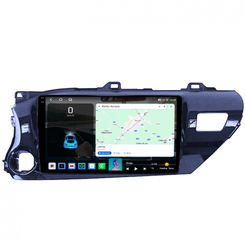 Navigatie dedicata Toyota Hilux 2016, 4GB RAM 64GB ROM, Octacore, Android 14, Display QLED 1K 10", Carplay&Android Auto, SIM 4G, Ventilator Activ [1]