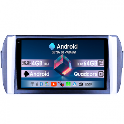Toyota - Navigatie dedicata Toyota Innova 2015-2017, 4GB RAM 64GB ROM, Quad Core, Display 9" QLED 1K, Carplay, Android 14, Bluetooth, Magazin Play, Suport Camere AHD