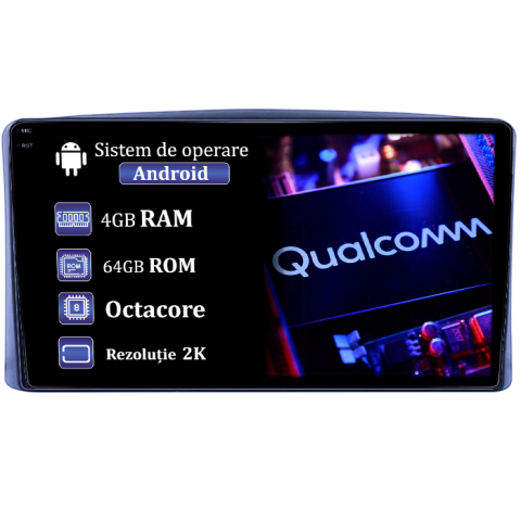 Navigatii Dedicate - Navigatie dedicata Toyota Land Cruiser 100 1998-2007, 4GB RAM 64GB ROM, Procesor Qualcomm Octacore, Android 14, Rezolutie 2K, Display QLED 9", DSP, Carplay&Android Auto, SIM 4G