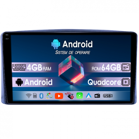 Toyota - Navigatie dedicata Toyota Land Cruiser 100 1998-2007, 4GB RAM 64GB ROM, Quad Core, Display 9" QLED 1K, Carplay, Android 14, Bluetooth, Magazin Play, Suport Camere AHD