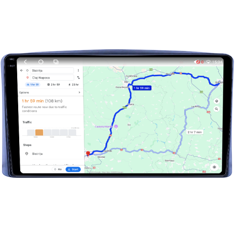 Navigatie dedicata Toyota Land Cruiser 100 1998-2007, 8GB RAM 128GB ROM, Octacore, Platforma TS18, Android 14, Display QLED 9", Suporta camera 360", DSP, Carplay&Android Auto, SIM 4G, Ventilator Ac [3]