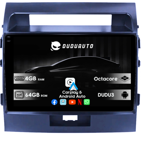 Land Cruiser 200 2008-2015 - Navigatie dedicata Toyota Land Cruiser 200 2008-2015, DUDU3, 4GB RAM 64GB ROM, Octacore, Platforma 8581, Android, Display QLED 9", DSP, Carplay&AndroidAuto