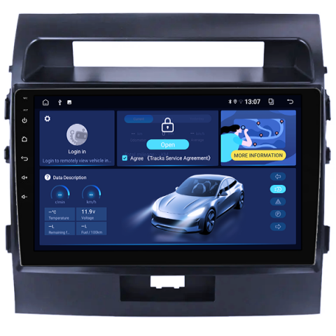 Toyota - (Resigilata) Navigatie dedicata Toyota Land Cruiser 200 2008-2015, 2GB RAM 32GB ROM, Quad Core, Display 10" IPS Full HD, Carplay&Android Auto, Android 14, Suport camere AHD