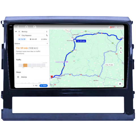 Navigatie dedicata Toyota Land Cruiser 200 2015-2018, 4GB RAM 64GB ROM, Procesor Qualcomm Octacore, Android 14, Rezolutie 2K, Display QLED 9", DSP, Carplay&Android Auto, SIM 4G [4]