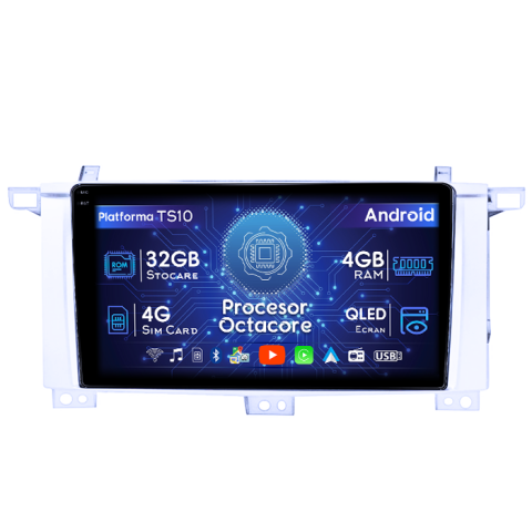 Land Cruiser 100 1998-2007 - Navigatie dedicata Toyota Land Cruiser 2003-2008, 4GB RAM 32GB ROM, Octacore, Android 14, Display QLED 1K 9", DSP, Carplay&Android Auto, SIM 4G, Bluetooth, Ventilator Activ