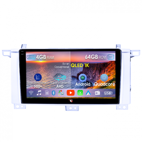 Land Cruiser 100 1998-2007 - Navigatie dedicata Toyota Land Cruiser 2005, 4GB RAM 64GB ROM, Octacore, Android 14, Display QLED 1K 9", Carplay&Android Auto, SIM 4G, Ventilator Activ