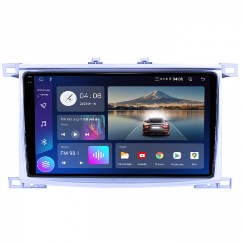 Navigatie dedicata Toyota Land Cruiser 2005, 4GB RAM 64GB ROM, Quad Core, Display 10.1" QLED 1K, Carplay, Android 14, Bluetooth, Magazin Play, Suport Camere AHD [3]