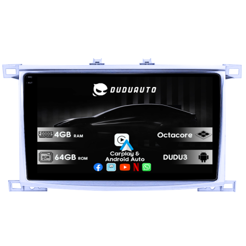 Land Cruiser 100 1998-2007 - Navigatie dedicata Toyota Land Cruiser 2005, DUDU3, 4GB RAM 64GB ROM, Octacore, Platforma 8581, Android, Display QLED 10", DSP, Carplay&AndroidAuto