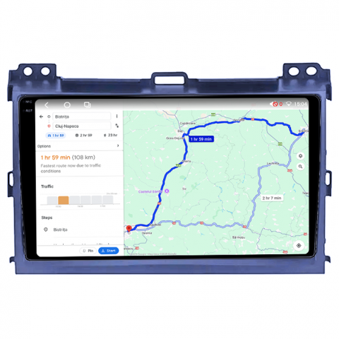 Navigatie dedicata Toyota Land Cruiser J120 Prado 2003 - 2009, 4GB RAM 64GB ROM, Octacore, Android 14, Display QLED 1K 9", Carplay&Android Auto, SIM 4G, Ventilator Activ [3]