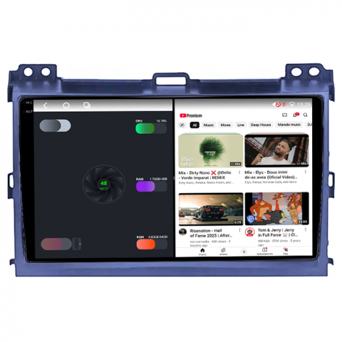 Navigatie dedicata Toyota Land Cruiser J120 Prado 2003 - 2009, 4GB RAM 64GB ROM, Octacore, Android 14, Display QLED 1K 9", Carplay&Android Auto, SIM 4G, Ventilator Activ [2]