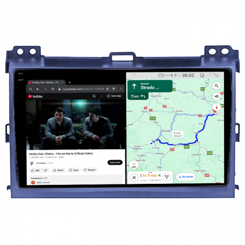 Navigatie dedicata Toyota Land Cruiser J120 Prado 2003-2009, 4GB RAM 64GB ROM, Quad Core, Display 9" QLED 1K, Carplay, Android 14, Bluetooth, Magazin Play, Suport Camere AHD [5]