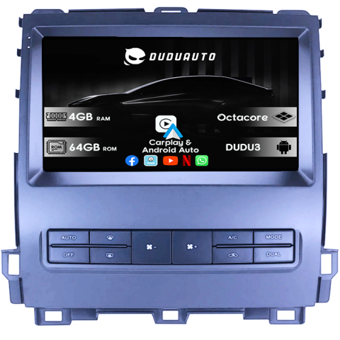 Land Cruiser PradoLexus GX470 GX 470 J120 2002-2009 - Navigatie dedicata Toyota Land Cruiser PradoLexus GX470 GX 470 J120 2002-2009, DUDU3, 4GB RAM 64GB ROM, Octacore, Platforma 8581, Android, Display QLED 9", DSP, Carplay&AndroidAuto