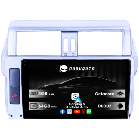 Navigatii Dedicate - Navigatie dedicata Toyota Prado 150 2009-2013, DUDU3, 4GB RAM 64GB ROM, Octacore, Platforma 8581, Android, Display QLED 9", DSP, Carplay&AndroidAuto