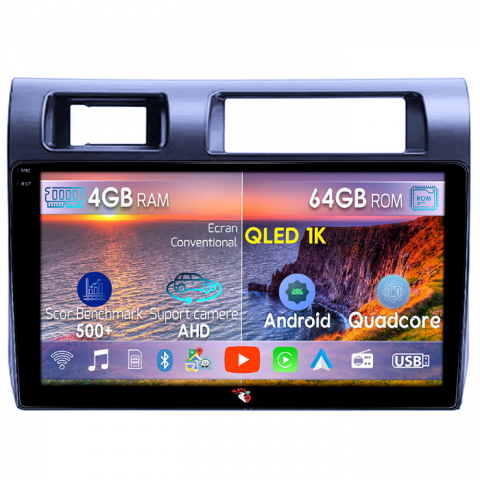 Toyota - Navigatie dedicata Toyota Land Cruiser LC 2007-2020, 4GB RAM 64GB ROM, Octacore, Android 14, Display QLED 1K 9", Carplay&Android Auto, SIM 4G, Ventilator Activ