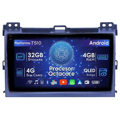 Land Cruiser PradoLexus GX470 GX 470 J120 2002-2009 - Navigatie dedicata Toyota Land Cruiser PToyota Land Cruiser J120 Prado 2003-2009, 4GB RAM 32GB ROM, Octacore, Android 14, Display QLED  9", DSP, Carplay&Android Auto, SIM 4G