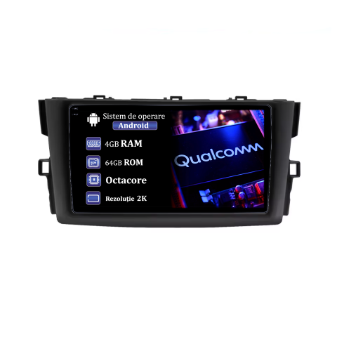 Mark 2009-2013 - Navigatie dedicata Toyota Mark X 2009-2013, 4GB RAM 64GB ROM, Procesor Qualcomm Octacore, Android 14, Rezolutie 2K, Display QLED 9", DSP, Carplay&Android Auto, SIM