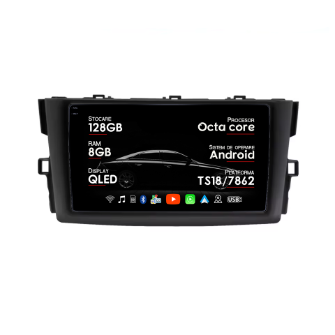 Mark 2009-2013 - Navigatie dedicata Toyota Mark X 2009-2013, Octacore, Platforma TS18, Android 14, Display QLED 9", Suporta camera 360", DSP, Carplay&Android