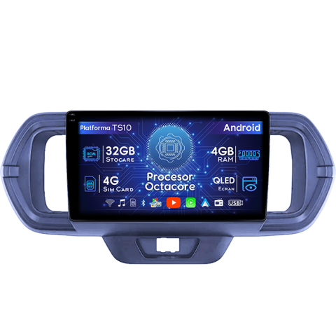 Navigatii Dedicate - Navigatie dedicata Toyota Passo 2016-2021, 4GB RAM 32GB ROM, Octacore, Android 14, Display QLED  9", DSP, Carplay&Android Auto, SIM 4G, Bluetooth, Ventilator Activ