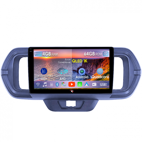 Toyota - Navigatie dedicata Toyota Passo 2016-2021, 4GB RAM 64GB ROM, Octacore, Android 14, Display QLED 1K 9", Carplay&Android Auto, SIM 4G, Ventilator Activ