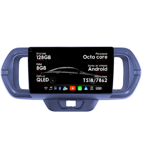 Navigatii Dedicate - Navigatie dedicata Toyota Passo 2016-2021, 8GB RAM 128GB ROM, Octacore, Platforma TS18, Android 14, Display QLED 9", Suporta camera 360", DSP, Carplay&Android Auto, SIM 4G, Ventilator Activ