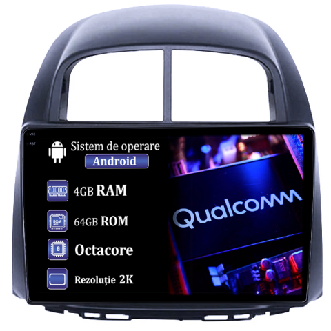 Navigatii Dedicate - Navigatie dedicata Toyota Passo Daihatsu Boon Sirion Subaru Justy Perodua, 4GB RAM 64GB ROM, Procesor Qualcomm Octacore, Android 14, Rezolutie 2K, Display QLED 9", DSP, Carplay&Android Auto, SIM 4G