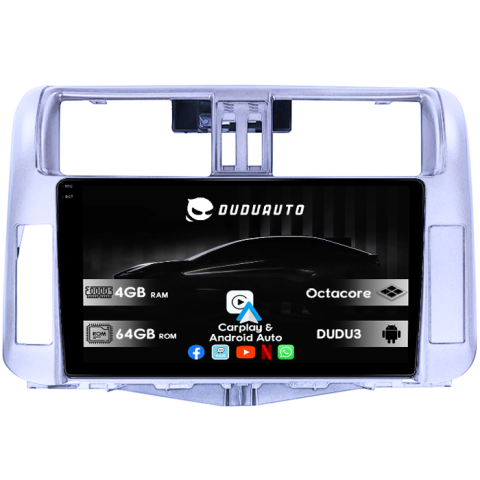 Prado 2013-2017 - Navigatie dedicata Toyota Prado 2013-2017, DUDU3, 4GB RAM 64GB ROM, Octacore, Platforma 8581, Android, Display QLED 9", DSP, Carplay&AndroidAuto