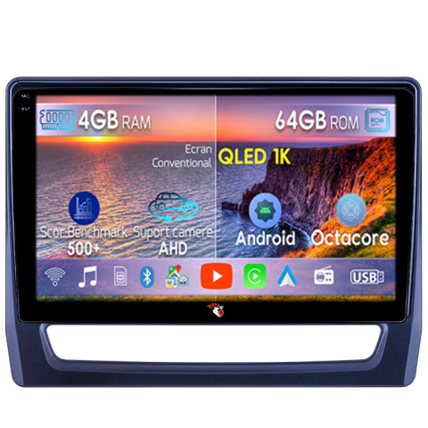 Navigatii Dedicate - Navigatie dedicata Mitsubishi ASX 2019+, 4GB RAM 64GB ROM, Octacore, Android 14, Display QLED 9", DSP, Carplay&Android Auto, SIM 4G, Ventilator Activ