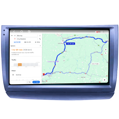 Navigatie dedicata Toyota Prius 20 2003-2009, 4GB RAM 32GB ROM, Octacore, Android 14, Display QLED 1K 9", DSP, Carplay&Android Auto, SIM 4G, Bluetooth, Ventilator Activ [5]