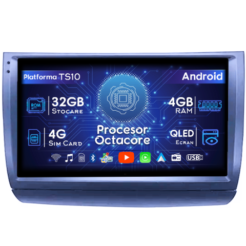 Prius 20 2003-2009 - Navigatie dedicata Toyota Prius 20 2003-2009, 4GB RAM 32GB ROM, Octacore, Android 14, Display QLED 1K 9", DSP, Carplay&Android Auto, SIM 4G, Bluetooth, Ventilator Activ