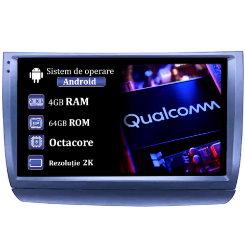 Navigatii Dedicate - Navigatie dedicata Toyota Prius 20 2003-2009, 4GB RAM 64GB ROM, Procesor Qualcomm Octacore, Android 14, Rezolutie 2K, Display QLED 9", DSP, Carplay&Android Auto, SIM 4G