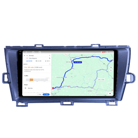 Navigatie dedicata Toyota Prius 2009-2015 Black, 4GB RAM 64GB ROM, Procesor Qualcomm Octacore, Android 14, Rezolutie 2K, Display QLED 9", DSP, Carplay&Android Auto, SIM 4G [4]