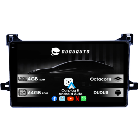 Navigatii Dedicate - Navigatie dedicata Toyota Prius XW50 2015-2020, DUDU3, 4GB RAM 64GB ROM, Octacore, Platforma 8581, Android, Display QLED 9", DSP, Carplay&AndroidAuto