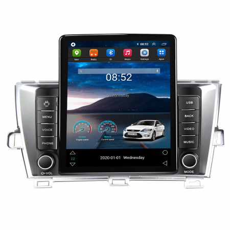 Prius 2009-2015 - Navigatie dedicata Toyota Prius 2009-2015 Silver,Tesla Style, ANDROID 13,Carplay&Android Auto, 10 inch , 8+128GB, Internet, Aplicatii, Waze, GPS