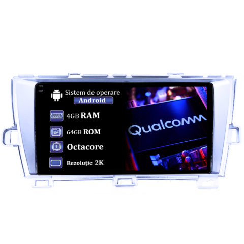 Navigatie dedicata Toyota Prius, 4GB RAM 64GB ROM, Procesor Qualcomm Octacore, Android 14, Rezolutie 2K, Display QLED 9", DSP, Carplay&Android Auto, SIM 4G [0]