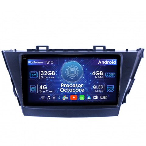Prius Plus V Alpha 2012-2017 - Navigatie dedicata Toyota Prius Plus V Alpha 2012-2017, 4GB RAM 32GB ROM, Octacore, Android 14, Display QLED 1K 9", DSP, Carplay&Android Auto, SIM 4G, Bluetooth, Ventilator Activ