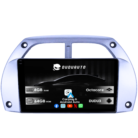 RAV4 2001-2006 - Navigatie dedicata Toyota RAV4 2001-2006, DUDU3, 4GB RAM 64GB ROM, Octacore, Platforma 8581, Android, Display QLED 9", DSP, Carplay&AndroidAuto